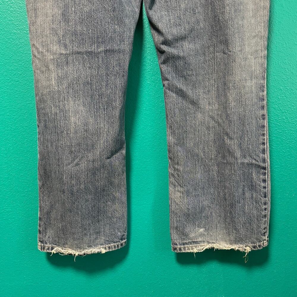 Ariat Low Rise Boot Cut Medium Wash Brown Accent Men's Jeans 40/30 - Picture 8 of 11